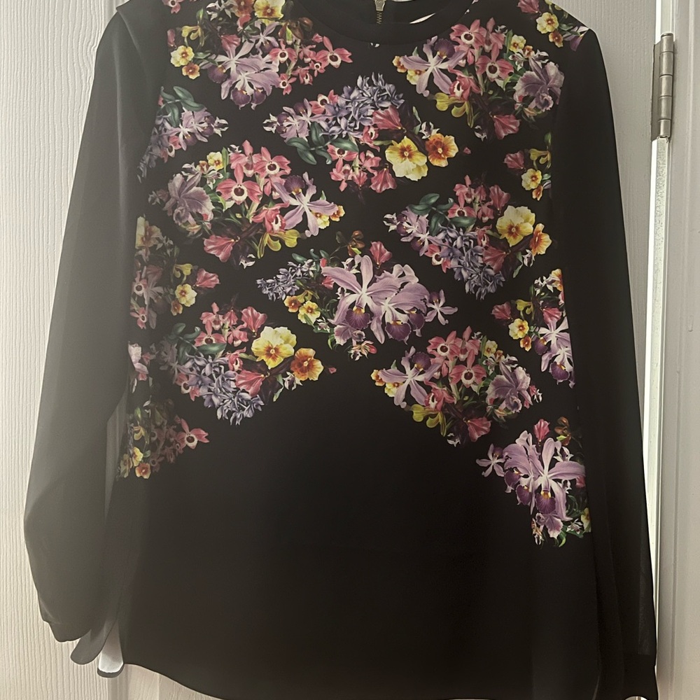 Floral Black Women's Top
